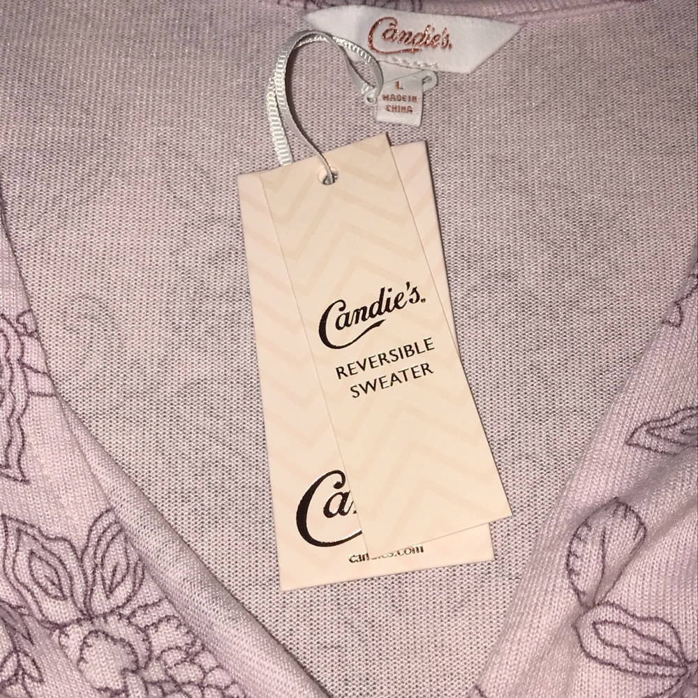 JUNIORS NWT Candie’s Reversible Sweater - Picture 6 of 6